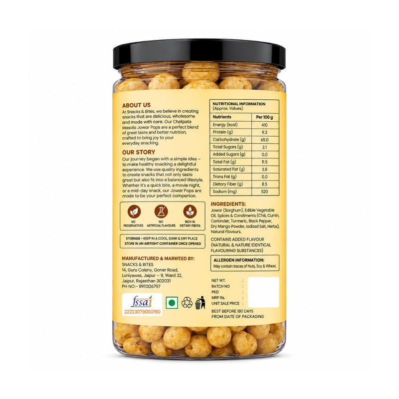 JOWAR POPS (CHATPATA MASALA) (Pack Of 4)